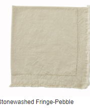 Tableau Pebble Stonewash Fringe Napkin