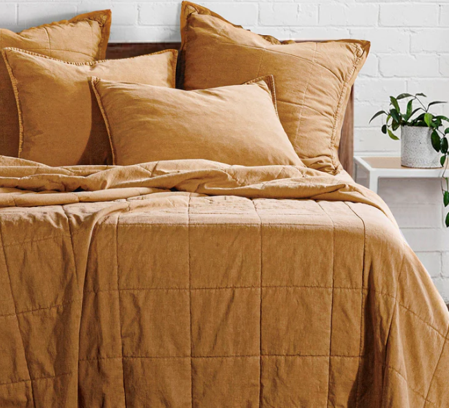 HIEND Cotton Canvas Camper Coverlet Twin Terracotta