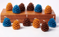 Wee Cones Blue Slate Candles Box Set of 4