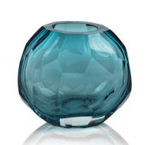 Zodax Maya Hand Cut Glass Small Vase