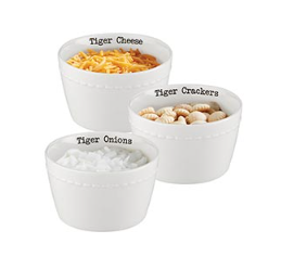 Tigers Chili Condiment Set of 3