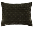 HiEnd Stella Faux Silk Velvet Pillow Sham, 21x27, Green Ochre