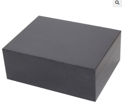 Tizo Design Shagreen Empty Lined Jewelry Box Black