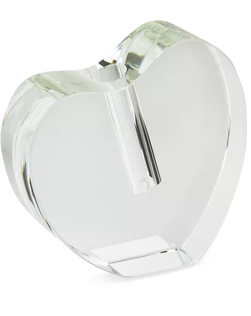 Tizo Design Clear Crystal Heart Shaped Vase Small