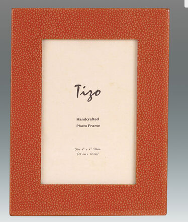 Tizo Design Shagreen Orange Frame 5x7