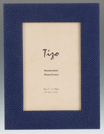Tizo Design Shagreen Blue Frame 5x7