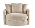 Klaussner Rhodes Swivel Chair Hunk Graphite