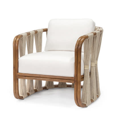 Palecek Strings Attached Chair, Grey