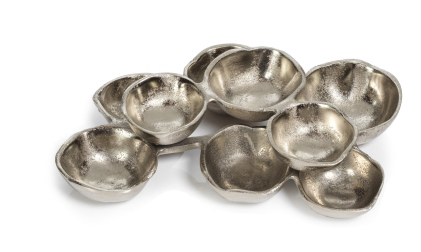 Zodax Small Cluster of 8 Serving Bowls Nickel Mini