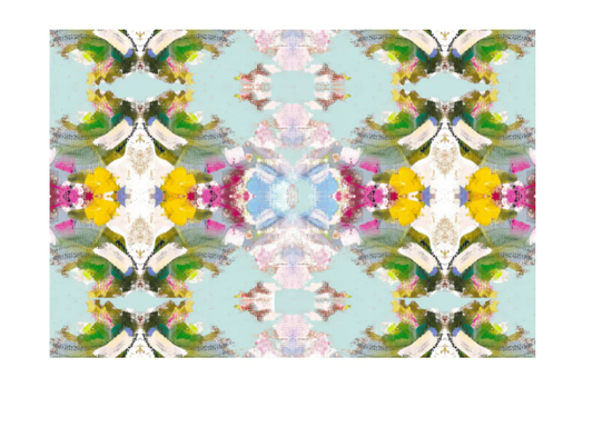 Laura Park Poppy Blue Floor Mat 2x3