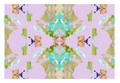 Laura Park Stained Glass Lavender Floor Mat 2x3