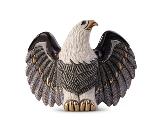 De Rosa Bald Eagle Handcrafted Hand Painted Ceramic