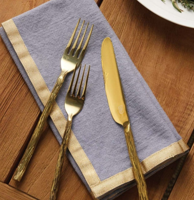Blue Pheasant Chelsea Napkins, Gray, 4