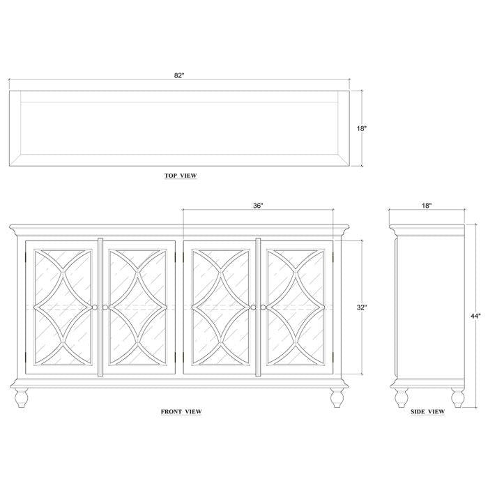 Bramble Hamilton 4 Door Buffet