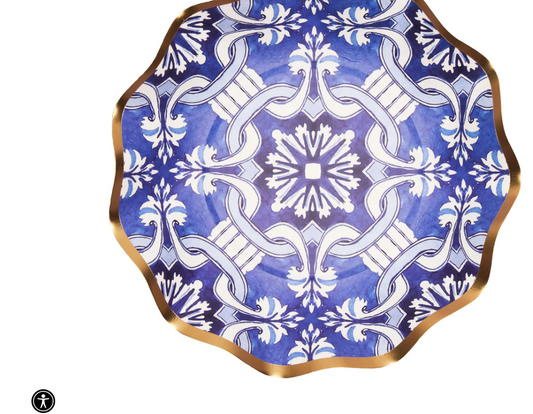 Sophistiplate Wavy Appetizer Bowl Moroccan Nights 8 pk