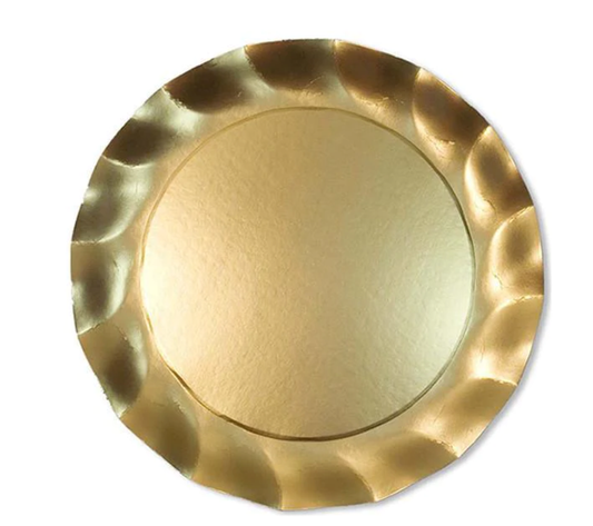 Sophistiplate Charger Plate Satin Gold 8ct