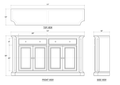 Bramble Auvergne 4 Door Buffet