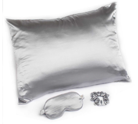 Bella Il Fiora  Goodnight Gorgeous Satin Sleep Set Gray