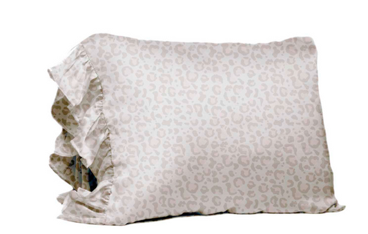 CB Silky Pillowcase w/ruf King Leopard Pink