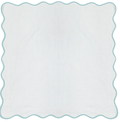 Laura Park Scalloped Euro Sham Blue White 26x26