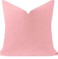 Laura Park Blush Pink Solid  Velvet Pillow 22x22