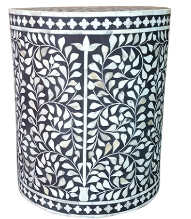 LR Home Bone Inlay Side Table