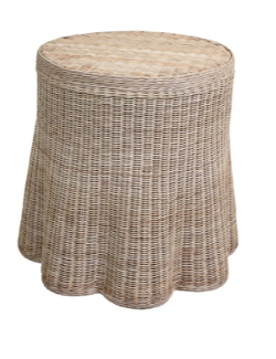 Mainly Basket Scallop Round Side Table