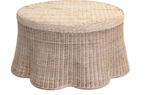 Mainly Baskets Scallop Coffee Table 36"
