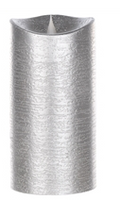 Melrose LED Silver 3.5x7.5 Candle 4/8 Hour Timer