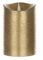 Melrose LED Gold 3.5x5.5 Candle 4/8 Hour Timer