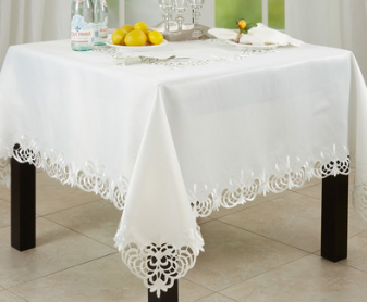 Saro Arabella Cutwork Design Tablecloth 70x120