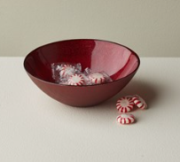Tableau Shimmer Glass Ruby Bowl Meduim