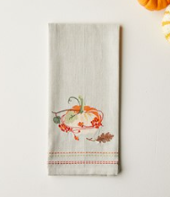 Tableau Pumpkin Embroidered Dishtowel