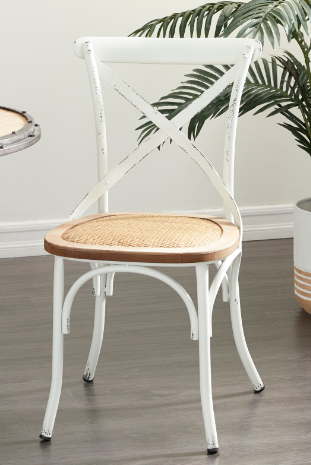 UMA Wood Metal Chair, White