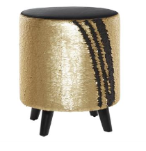UMA Polyester Sequin Gold Stool