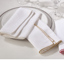 Saro Whip Stitch Gold Napkin 20x20