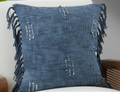 Saro Navy Stich Line Pillow Down Fill