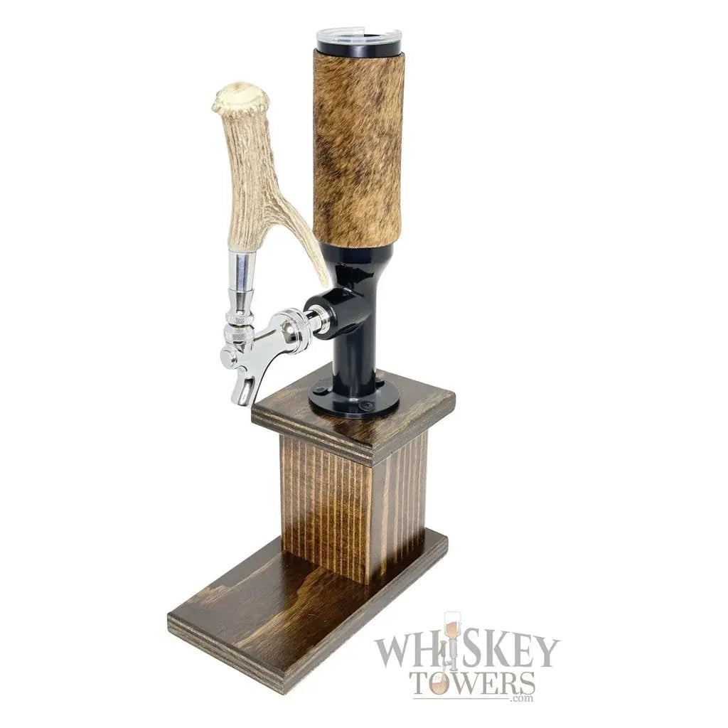 Bar Works Single Antler Cowhide Beverage Dispenser