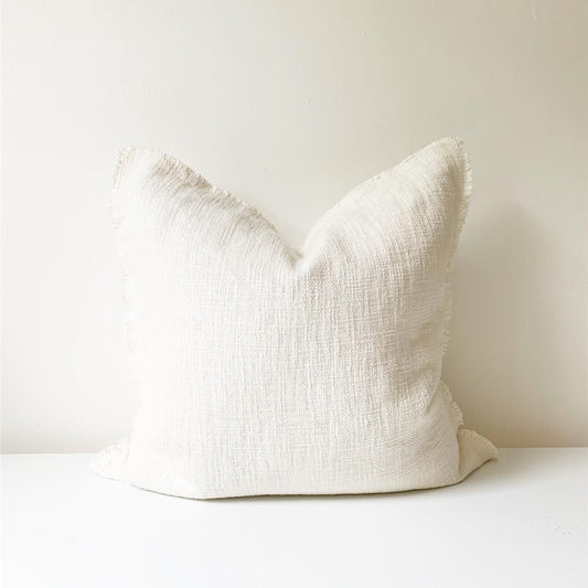 Indaba, Selena Linen Pillow, Ecru, 20X20