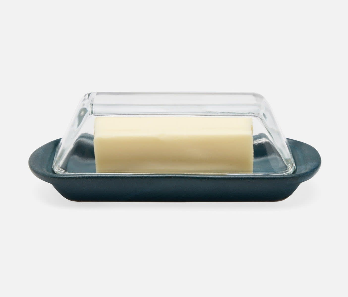 Blue Pheasant Lessie Midnight Teal Butter Dish