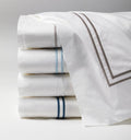 Sferra Grande Hotel Flat Sheet STD White/Silver