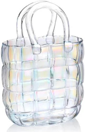 Iridescent Purse Vase