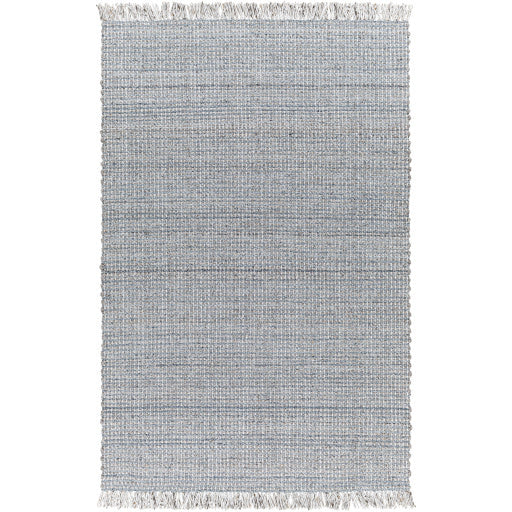 Surya Sara Recycled PET yarn Rug, Light Slate, Charcoal,  Brown, Seafoam, 5'x7'6"