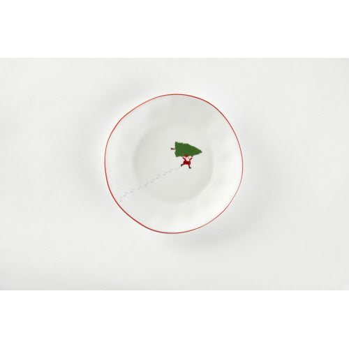 Running Santa Salad Plate