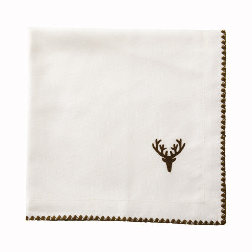 Embroidered Antler Napkin