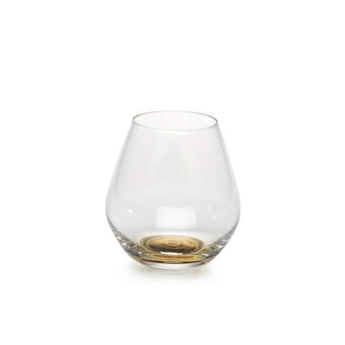 Golden Base Stemless Wine Glass