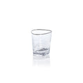 Aperitivo Triangular DOF Glass, Clear with Platinum Rim