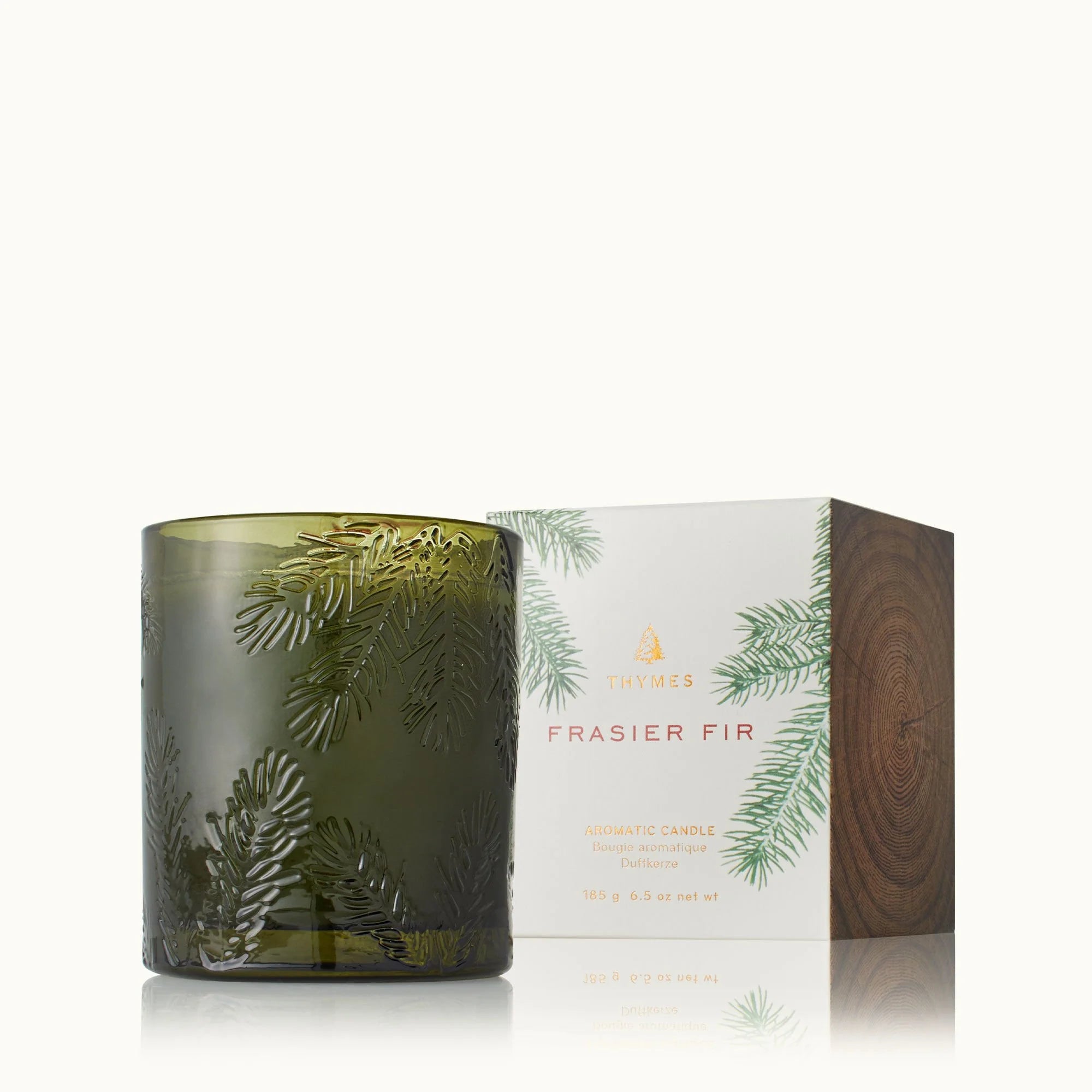 Frazier Fir Molded Green Glass Candle