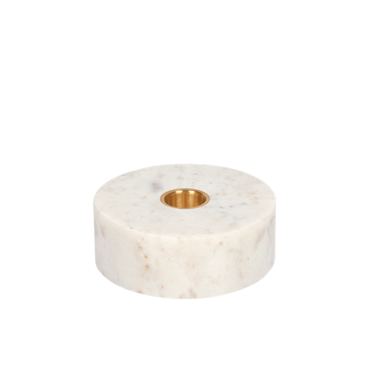 White Marble Base Candle Holder