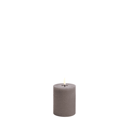 Sandstone Rustic Pillar Candle, Battery